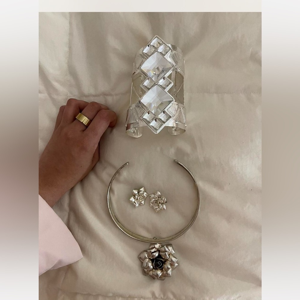 SENDA by Nelly Rojas – Vintage 3-Piece Silver Jewelry Set ✨